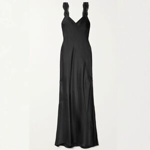 Cami NYC x Revolve The Christine Black Silk Charameuse Gown Size Medium